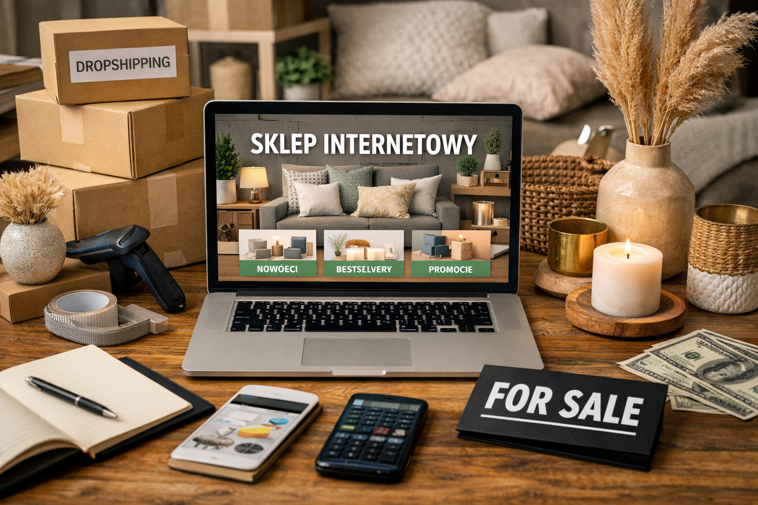 Dochowy sklep internetowy z akcesoriami do domu (dropshipping + magazyn)